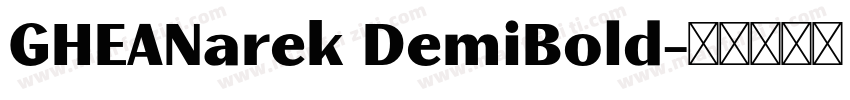 GHEANarek DemiBold字体转换